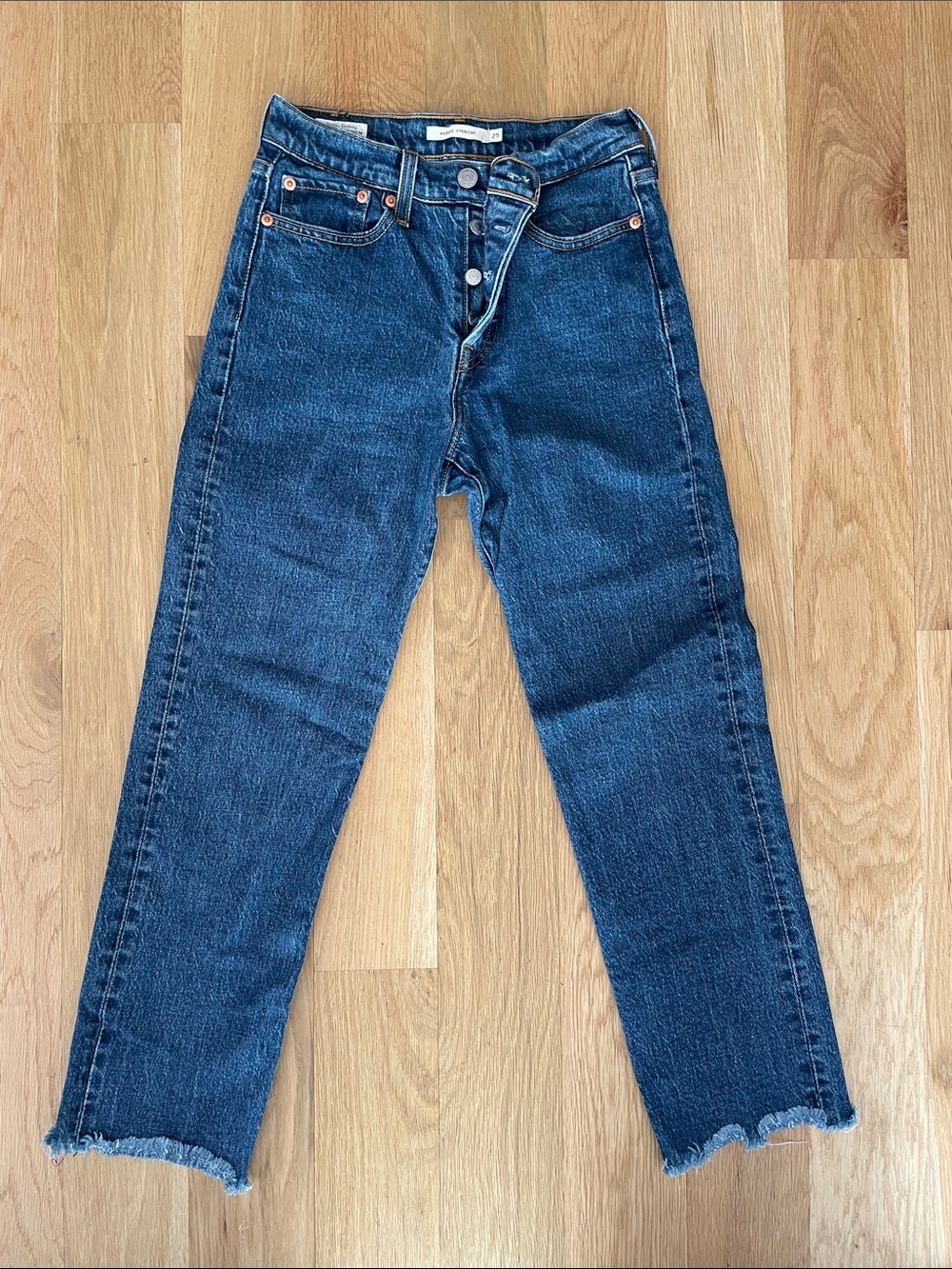 Dark Blue Straight-Leg Women’s Levi Wedge Jeans